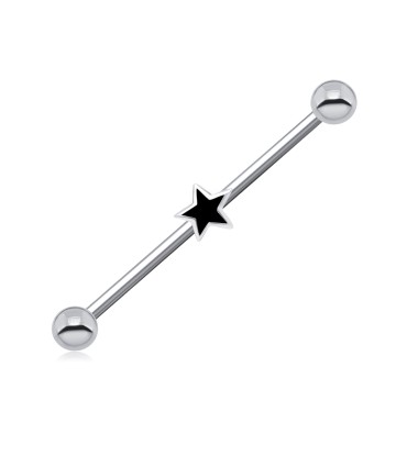Small Enamel Star Industrial Piercing INDR-118s
